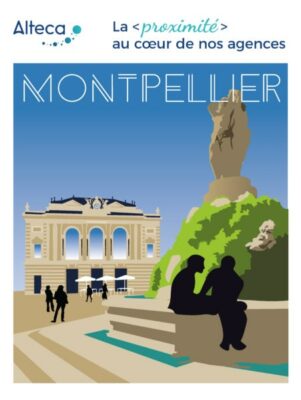 Illustration représentant la ville de Montpellier dans laquelle se trouve l'une des agences d'Alteca