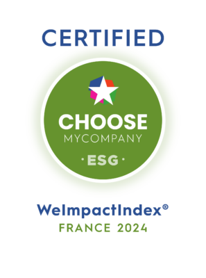 Label 2024 de certification "We Impact", délivré par l'organisme indépendant Choose My Company suite à une enquête auprès des collaborateurs d'Alteca.
