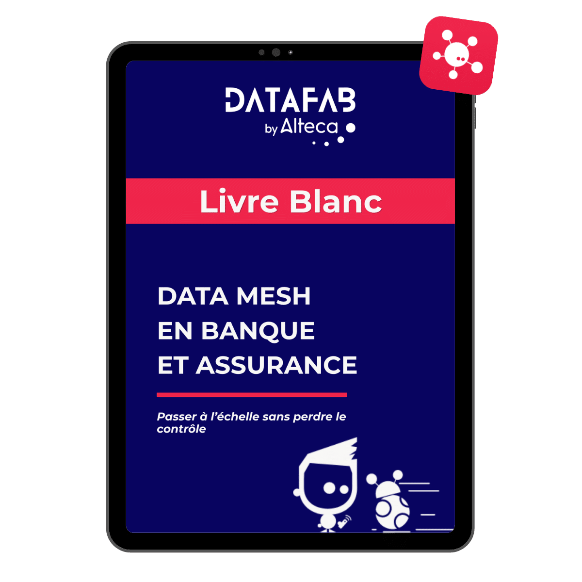 Couverture livre blanc Data Mesh en Banque et Assurance _ DataFab by Alteca